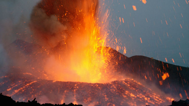 Mount Vesuvius volcanic lava slice dense crystalline form March 1944 eruption 